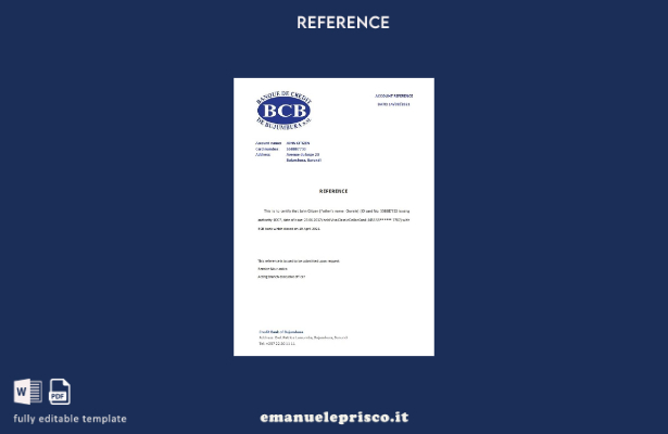 modello di riferimento per la chiusura di Burundi Creditbank in stile verificato